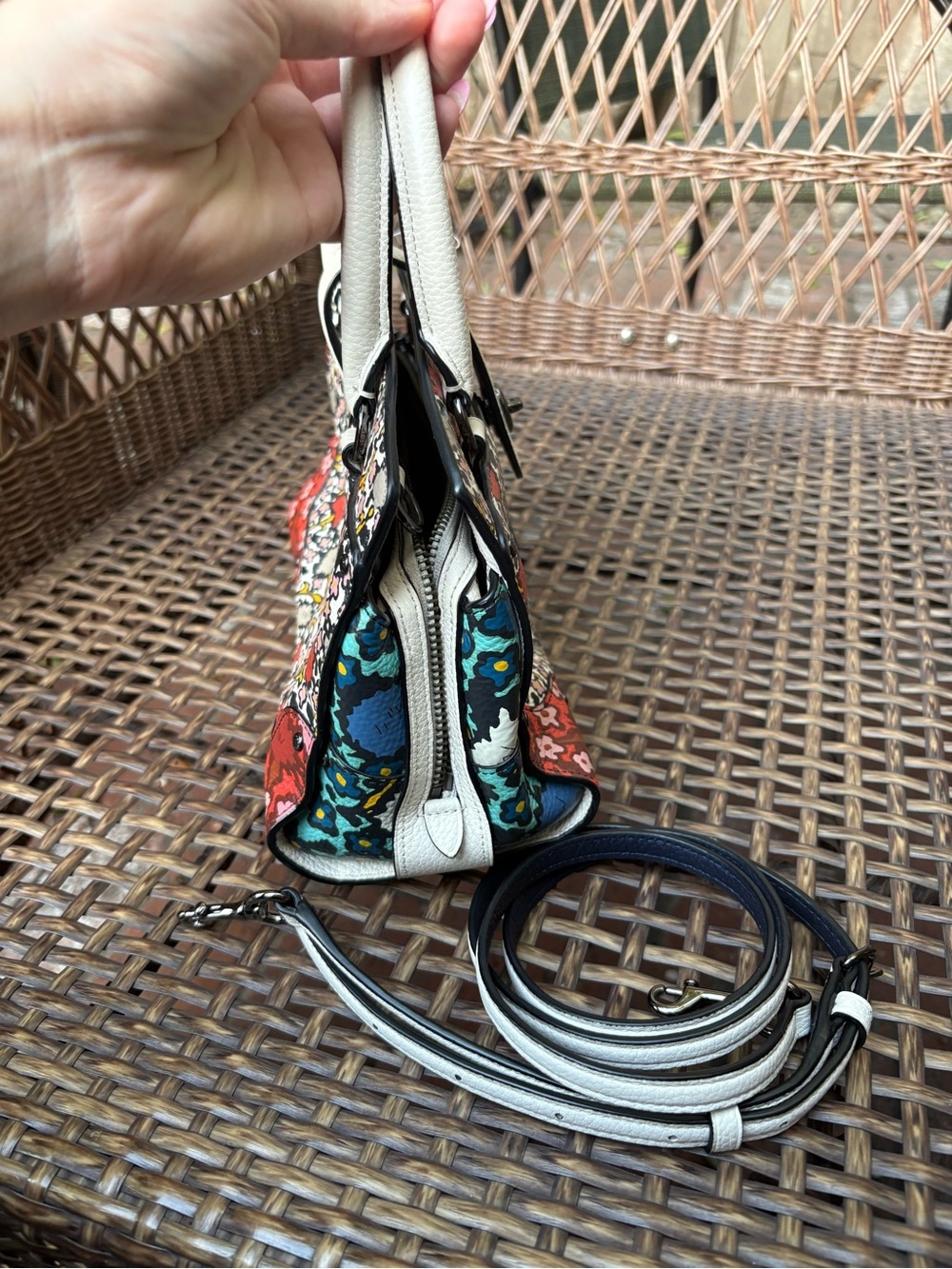 Coach Mercer Satchel 24 With Multi Yankee Floral Print - Picture 5 of 12